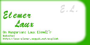elemer laux business card
